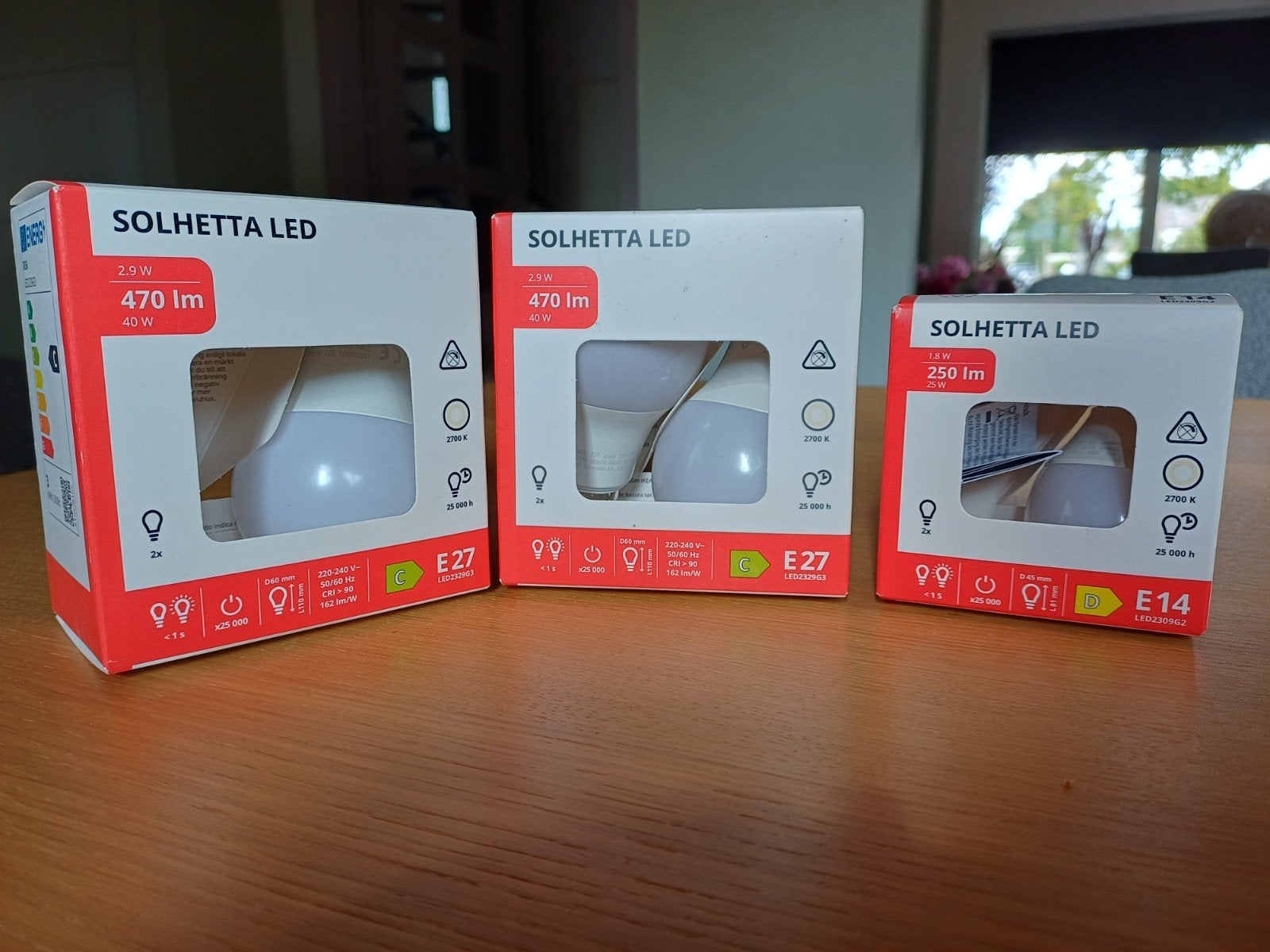 IKEA Solhetta LED lampen E27 en E14 - Nieuw in verpakking, Ophalen, Wit, Nieuw, E27 (groot)