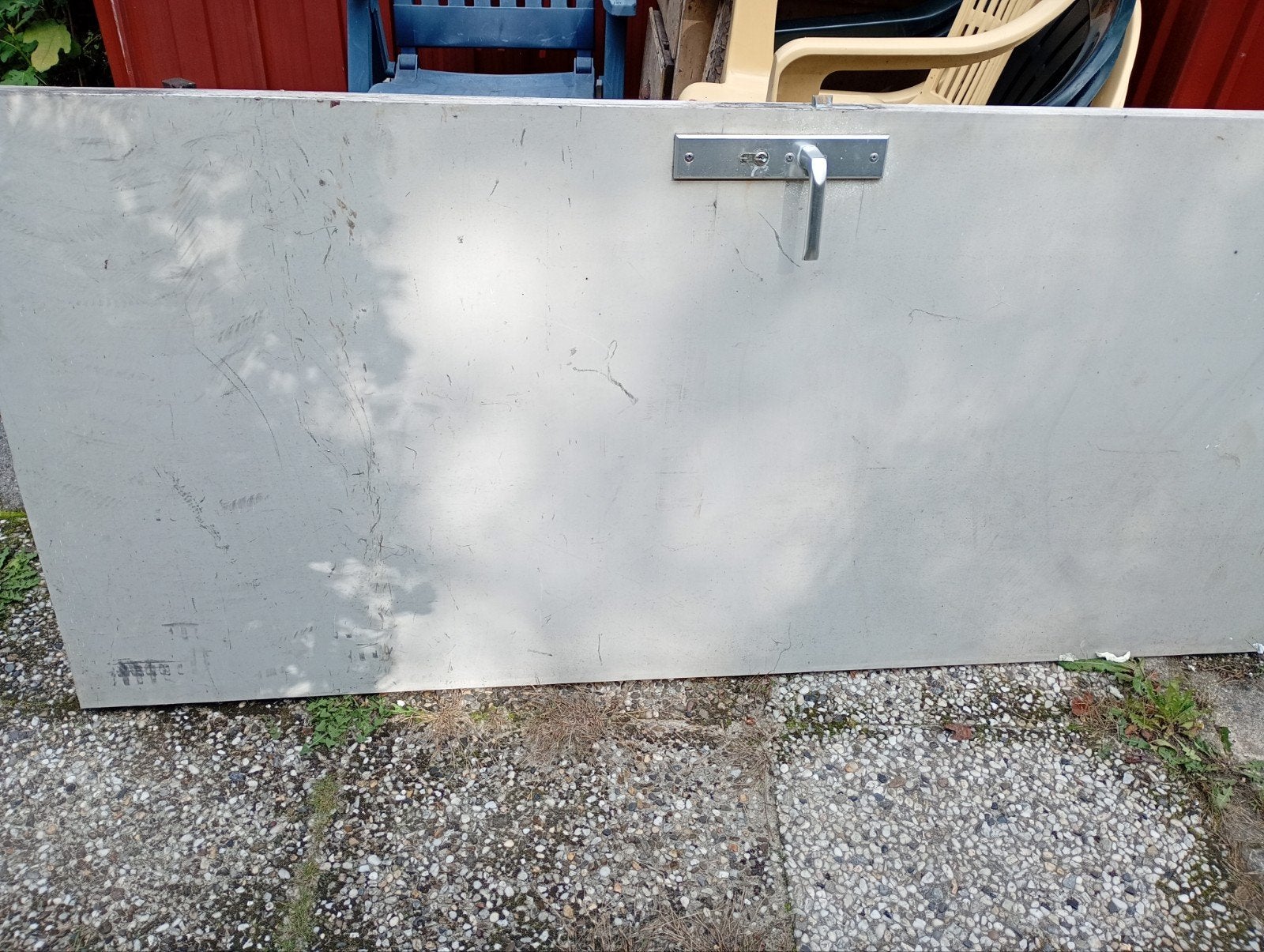 Brandwerende deur 200x82.5 cm met handvatten en slot, Doe-het-zelf en Verbouw, Ophalen, Gebruikt, 80 tot 100 cm, Buitendeur