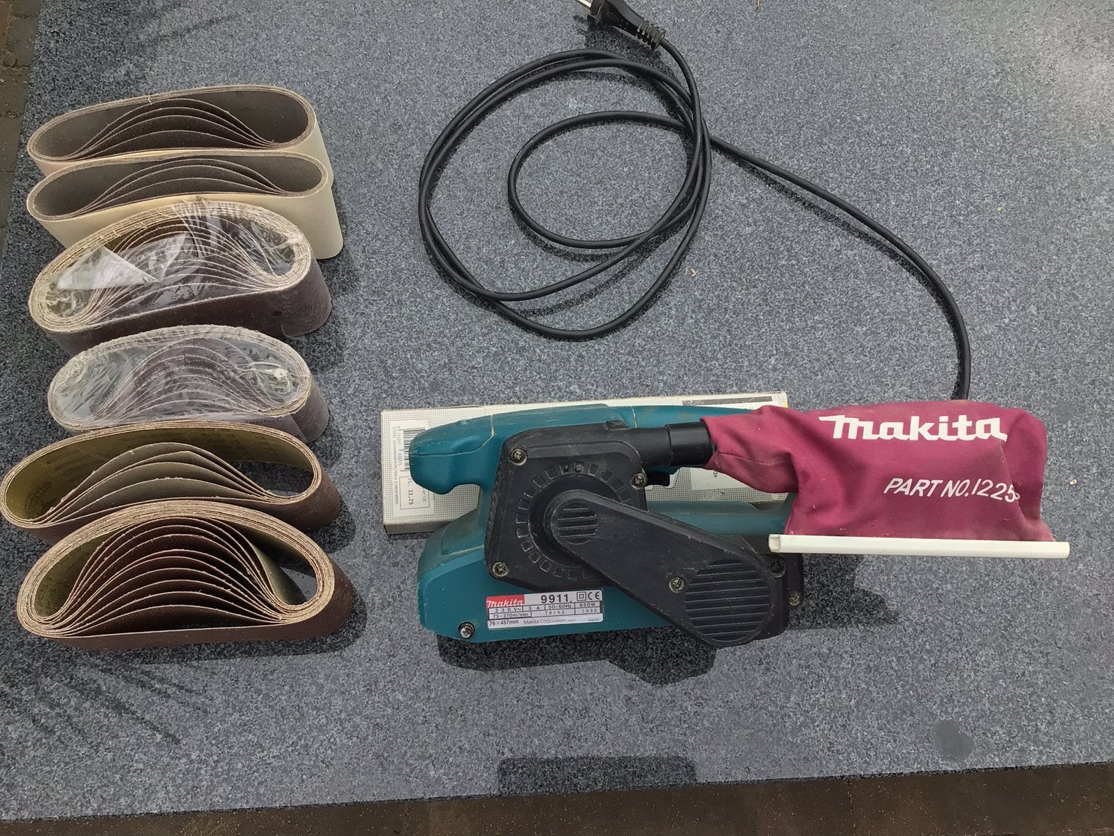 Te koop ; bandschuurmachine, Ophalen, Gebruikt, 600 tot 1200 watt, Bandschuurmachine