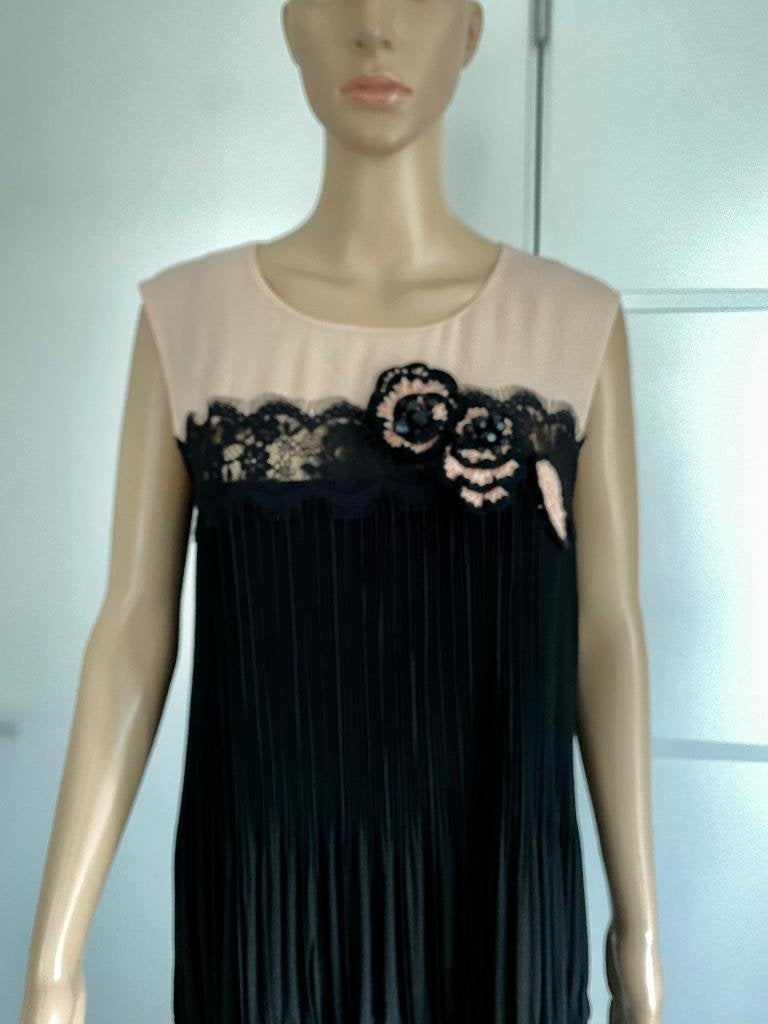K04 Twinset mt. M=38/40 kort jurkje jurk tuniek blouse zwart, Kleding | Dames, Maat 38/40 (M), Twinset, Zwart, Ophalen of Verzenden