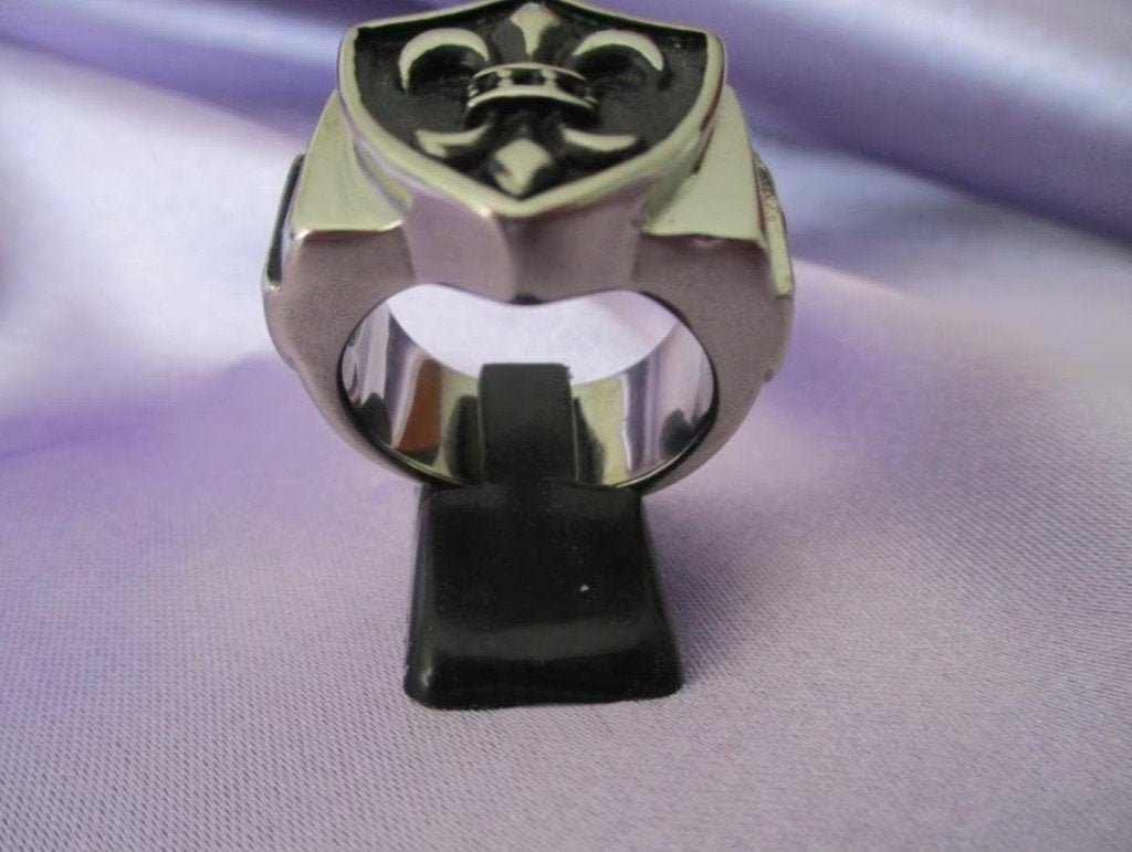 Fleur de Lys ring, Sieraden, Tassen en Uiterlijk, Ringen, 20 of groter, Heer, Nieuw, Zilver