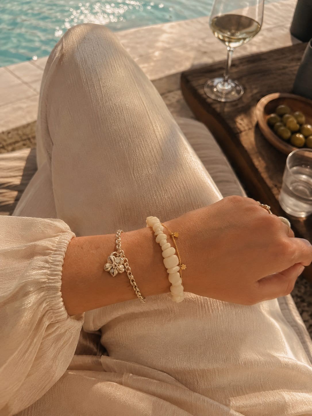 Prachtige zilveren vergeet-me-nietje armband, Ophalen of Verzenden, Nieuw, Zilver, Zilver