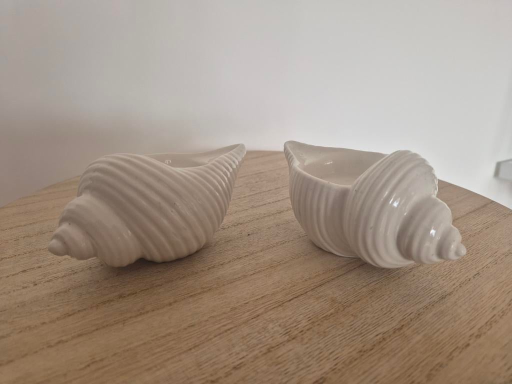 Riviera maison schelpen waxinelichtjes, Ophalen of Verzenden, Zo goed als nieuw, Overige materialen, Minder dan 25 cm