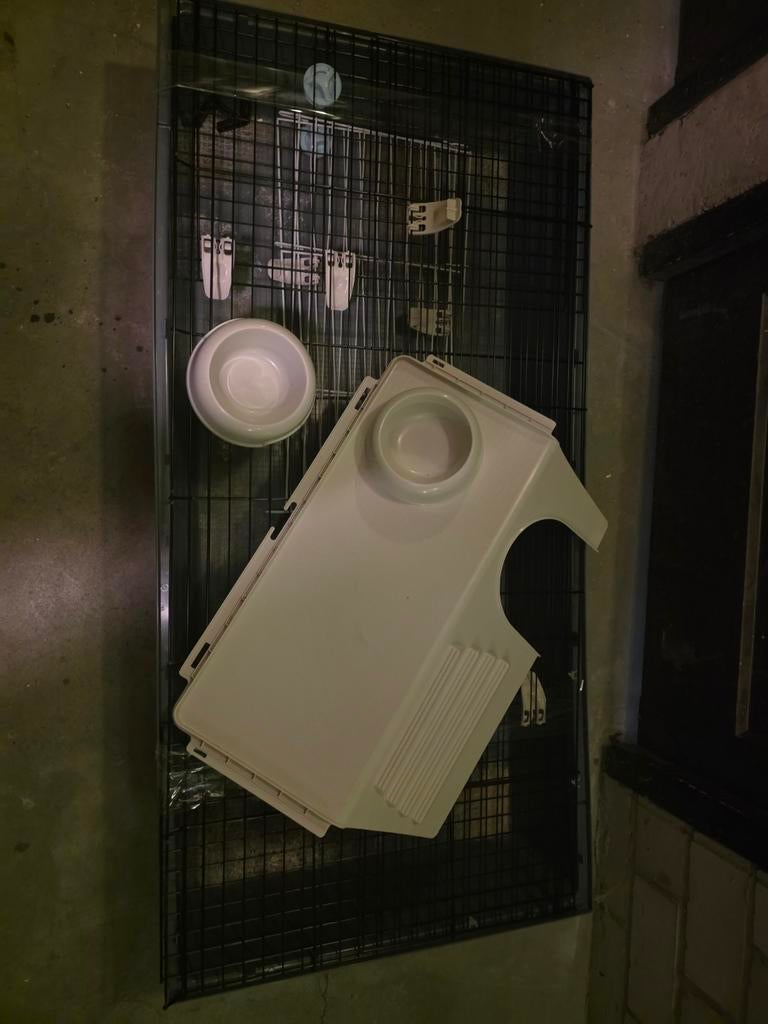 Ferplast konijnenhok L 118 x B 58,5 x H 46,5 cm, Dieren en Toebehoren, Knaagdieren en Konijnen | Hokken en Kooien, Kooi, Minder dan 60 cm
