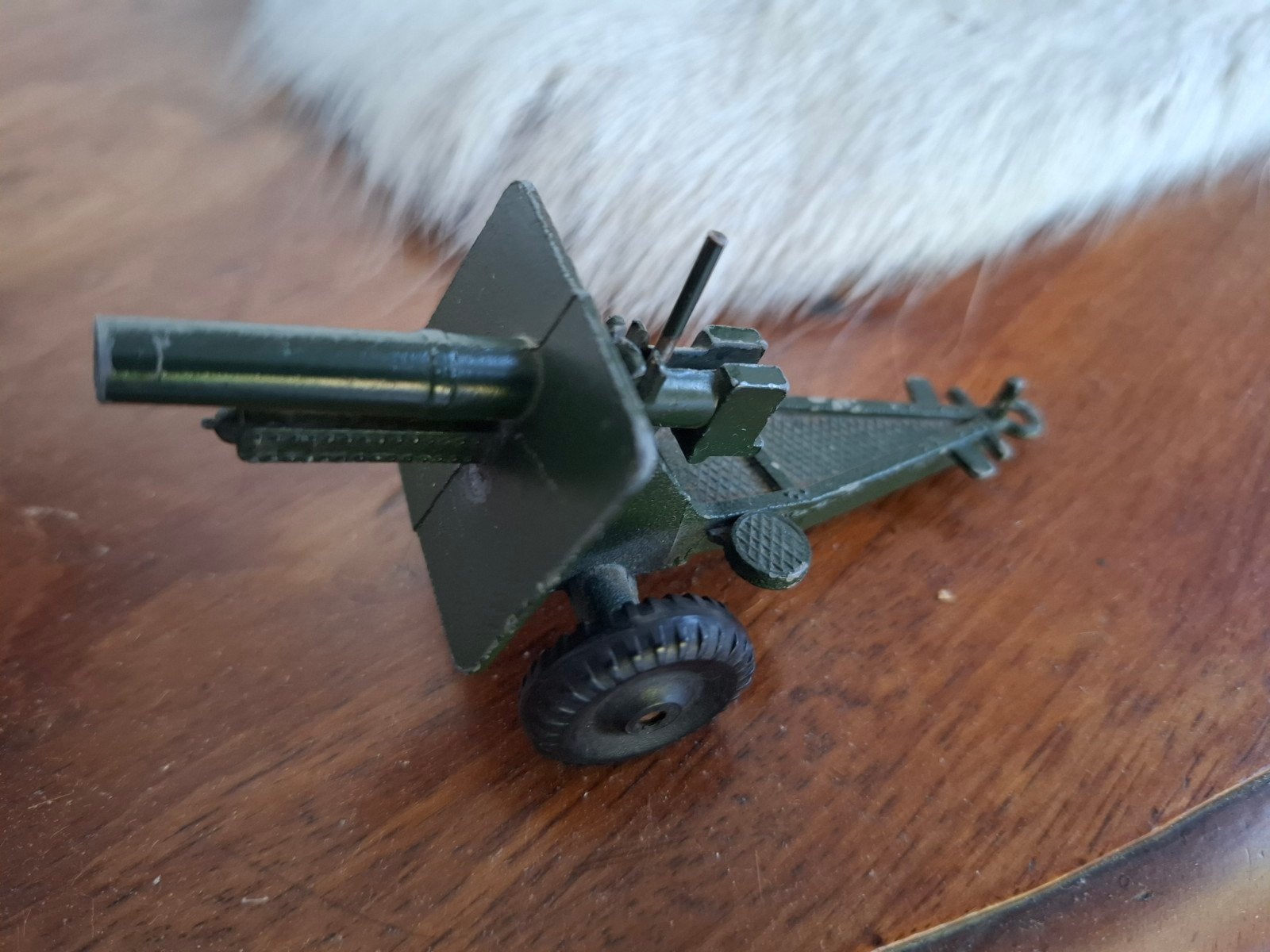 Vintage Dinky Toys 697 25-Pounder Field Gun, Ophalen of Verzenden, Gebruikt, Auto, Dinky Toys