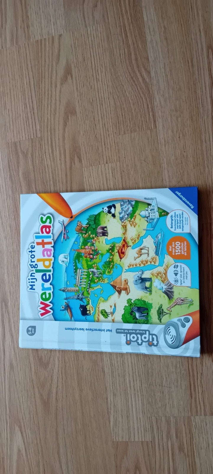 Tiptoi pen met Mijn Grote Wereldatlas (kaart beschadigd), Ophalen, Zo goed als nieuw
