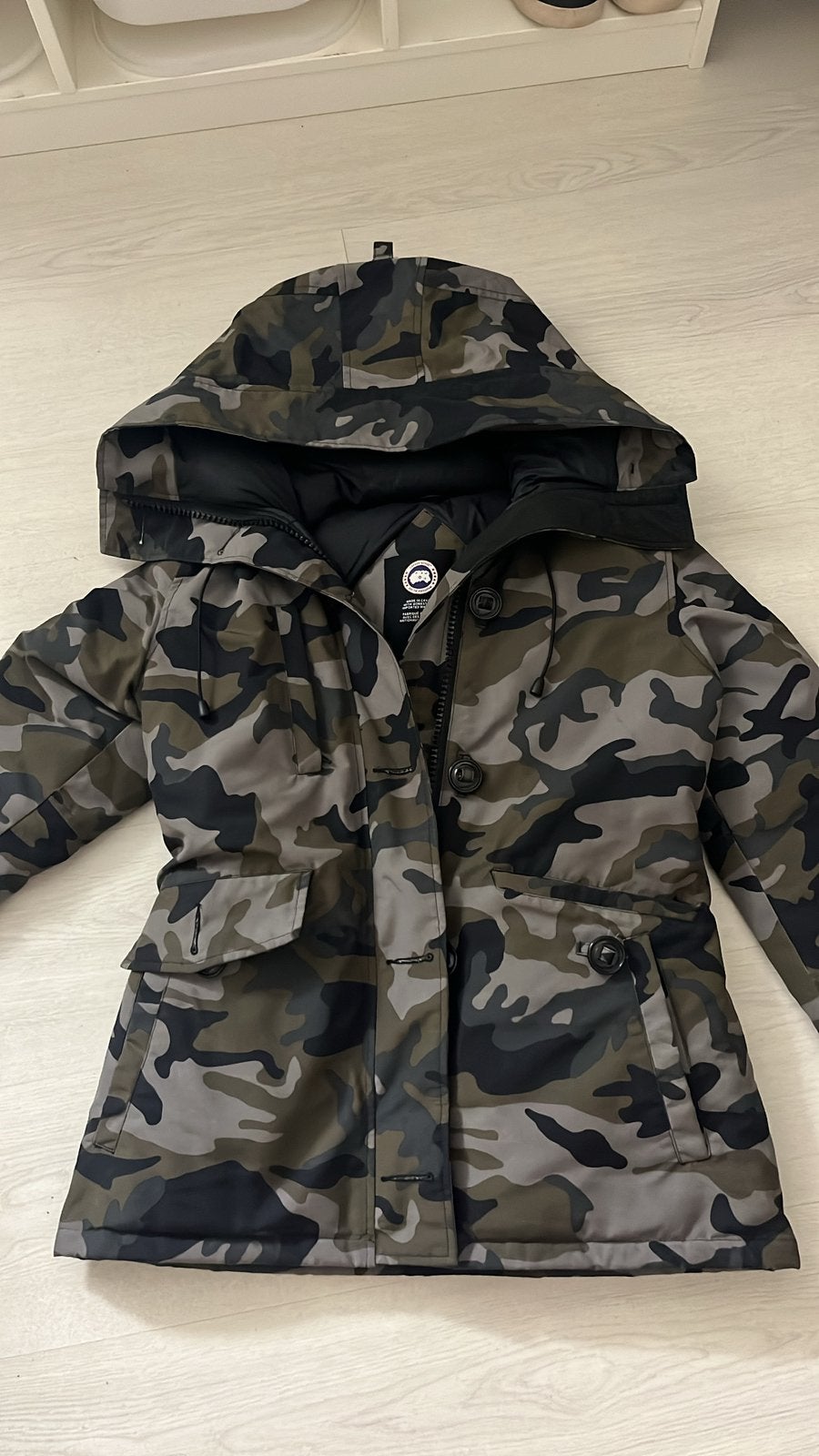 Originele Canada goose camo  jas maat S, Ophalen of Verzenden, Zo goed als nieuw, Maat 36 (S), Zwart