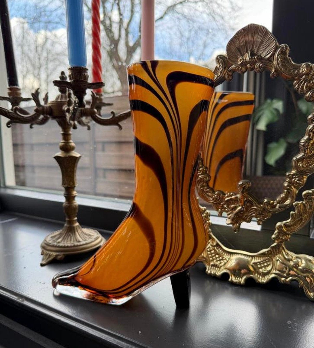 Murano glazen laars vaas, Ophalen of Verzenden