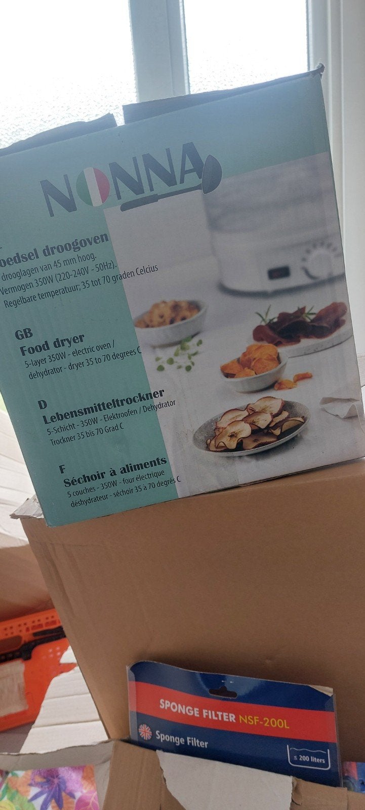 Nonna Voedseldroger Elektrisch 350W - Nieuw in doos, Ophalen of Verzenden, Nieuw