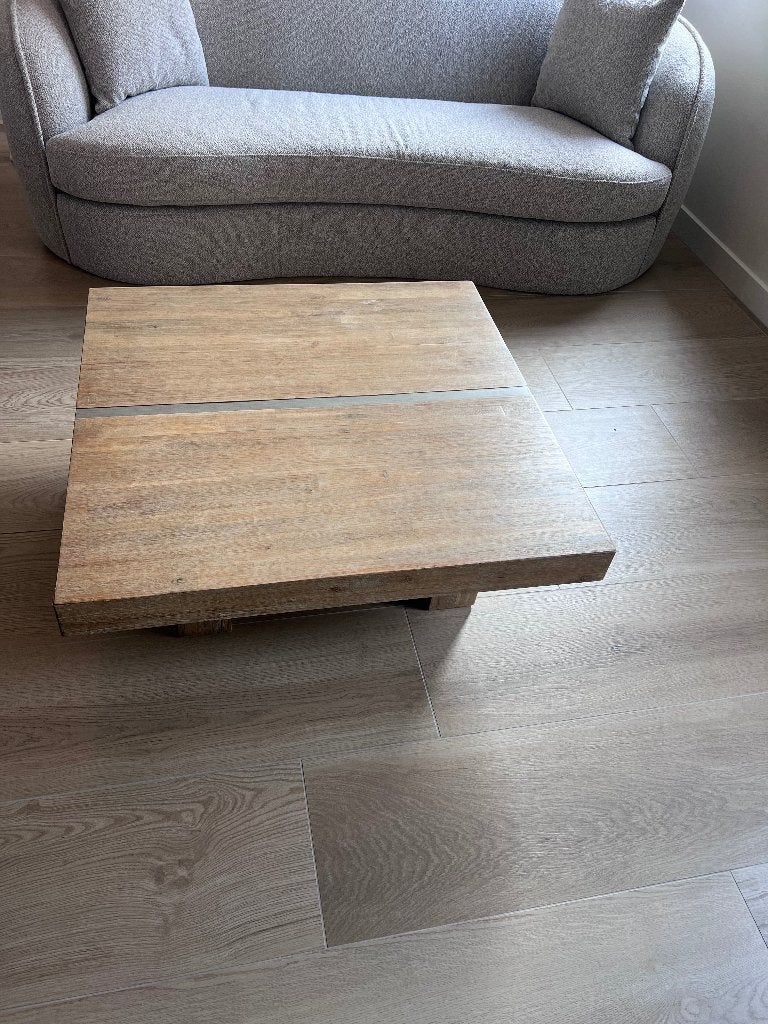 Xooon Salontafel Hout 90x90x33cm, Huis en Inrichting, Gebruikt, 50 tot 100 cm, Vierkant, 50 tot 100 cm
