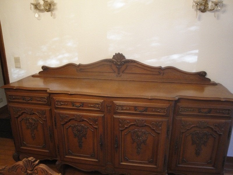 Eetkamer meubelen antiek inboedel, Ophalen, Gebruikt, Vintage (houtgesneden)