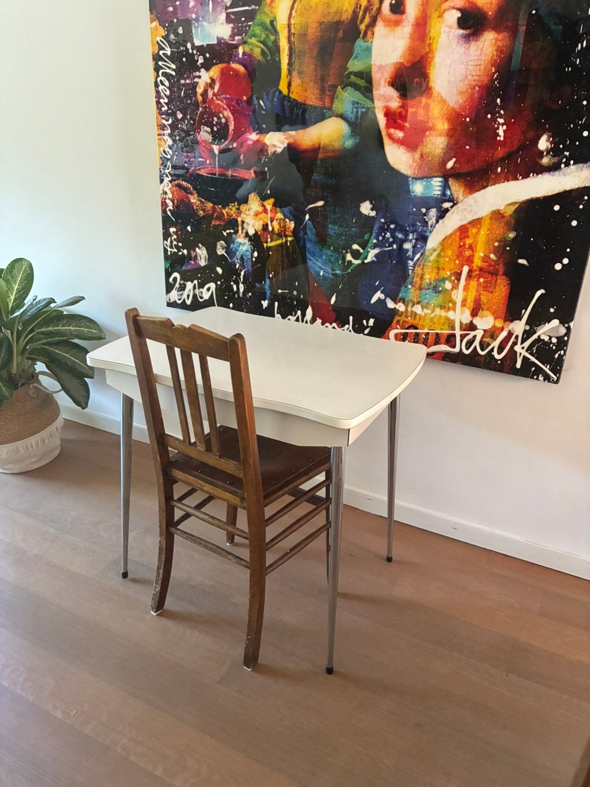 Jaren 50 tafeltje/burootje, Ophalen, Gebruikt, 50 tot 100 cm, Jaren 50