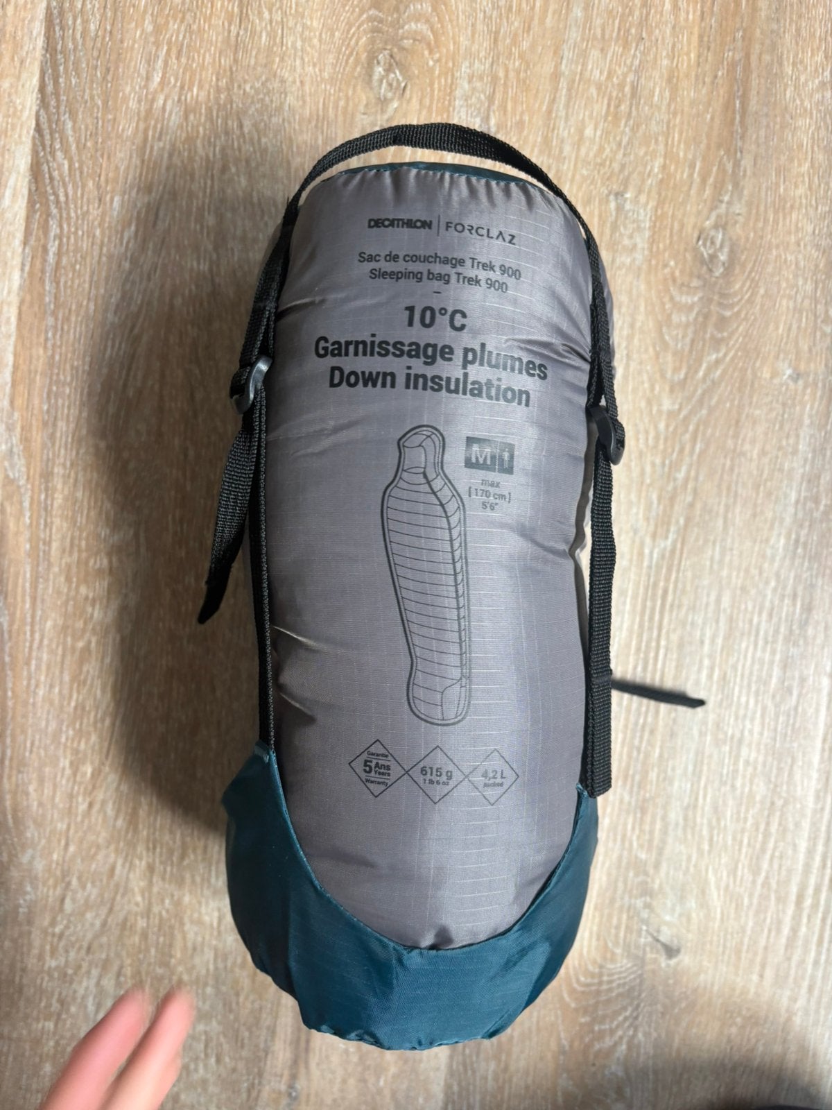 Donzen trekking slaapzak Forclaz, Caravans en Kamperen, Slaapzakken, Ophalen, Gebruikt