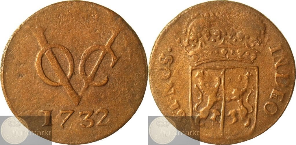 V.O.C. - Gelderland - Duit 1732 'Gelria', Ophalen of Verzenden, Vóór koninkrijk, Overige waardes, Losse munt