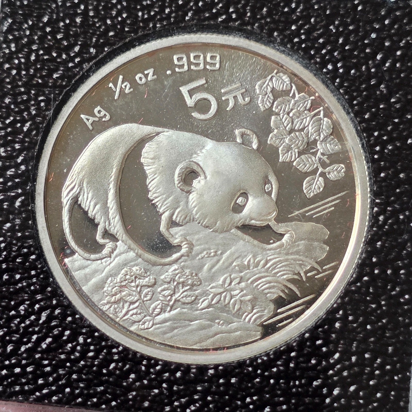 1/2oz 5 yuan 1994 panda china, Verzenden, Zilver