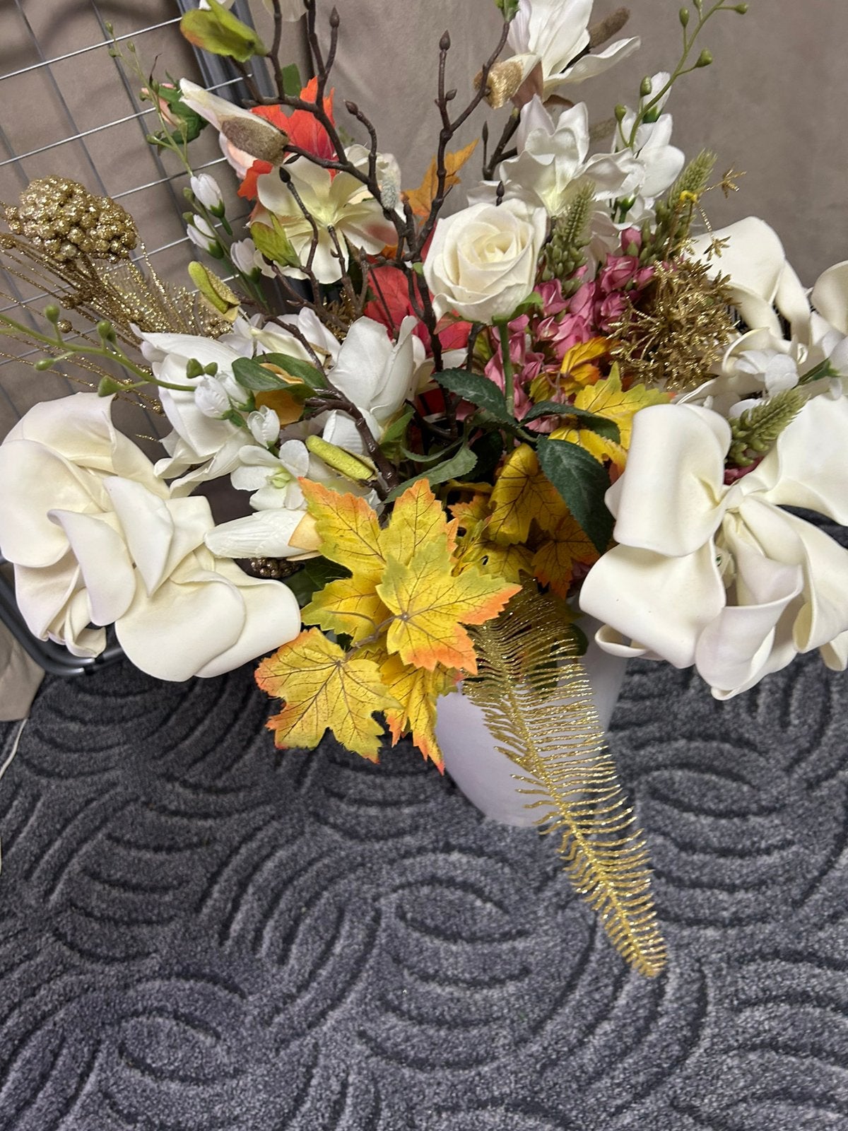 Mooi kunstbloemen incl vaas, Ophalen of Verzenden, Zo goed als nieuw