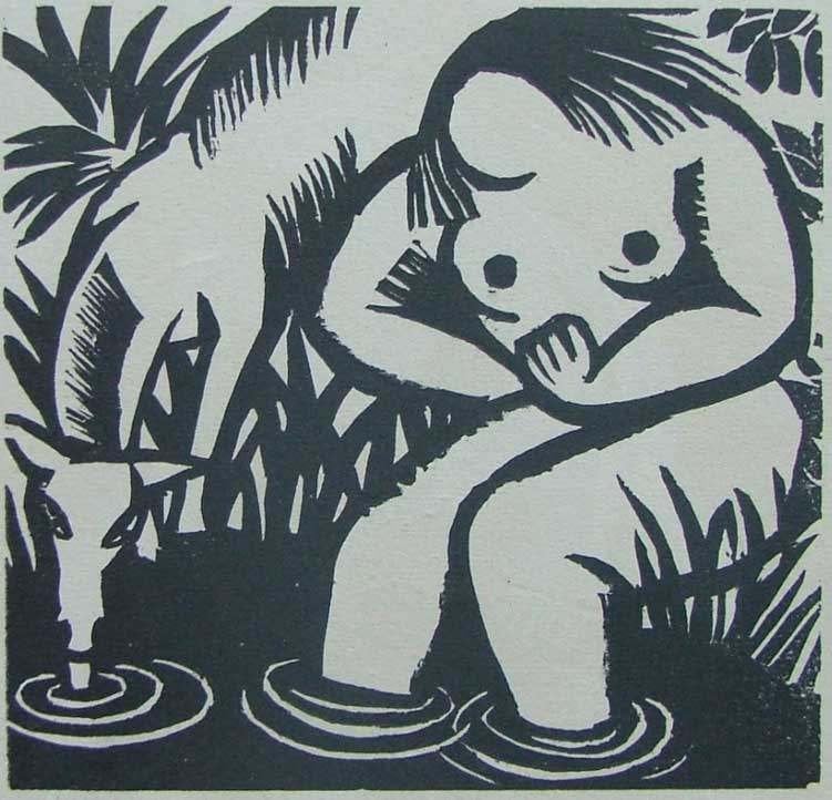 Mooie kunst v/h Grafiekkabinet 2xMaria Uhden/Georg Schrimpf, Antiek en Kunst, Kunst | Etsen en Gravures, Ophalen of Verzenden