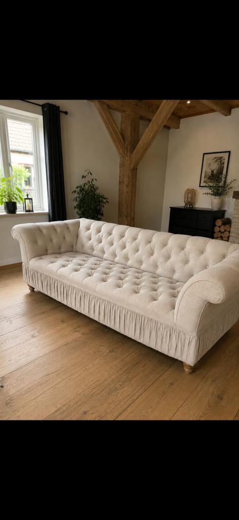 Riviera Maison Grote comfortabele Chesterfield bank, Huis en Inrichting, Banken | Bankstellen, Ophalen, Driepersoons, 75 tot 100 cm