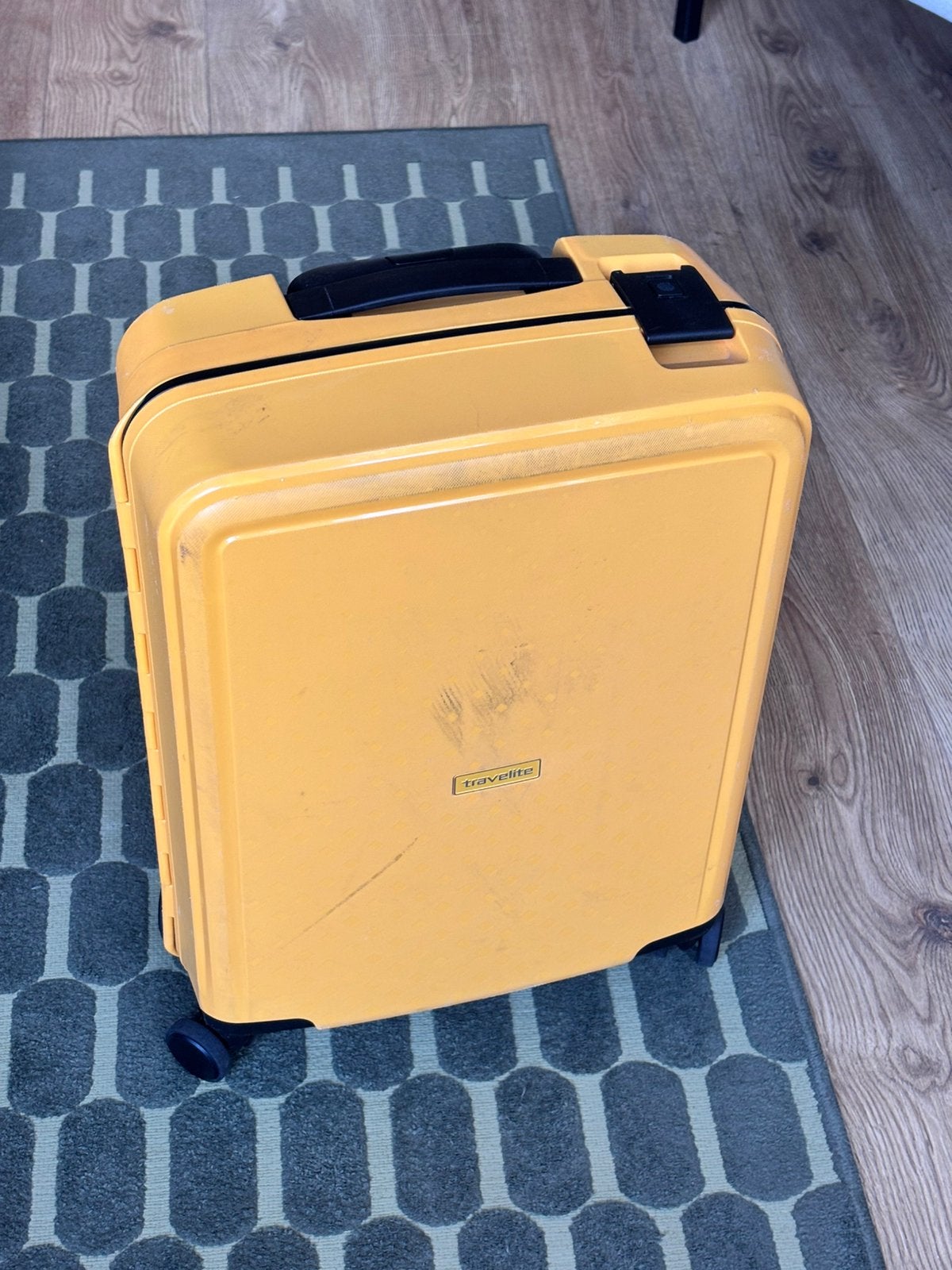 GRATIS Handbagage Koffer Travelite (Kapot Handvat), Sieraden, Tassen en Uiterlijk, Koffers, 50 tot 60 cm, Hard kunststof, Zo goed als nieuw
