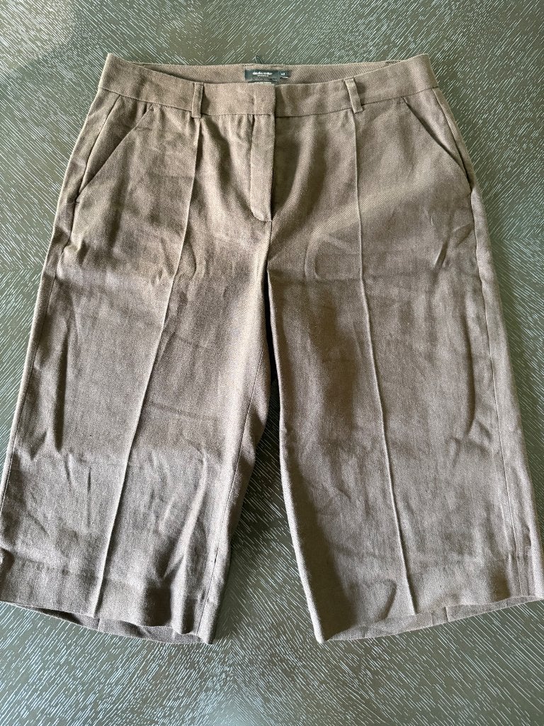 Nieuwe donkerbruine linnen broek Claudia Strater maat 42, Maat 42/44 (L), Nieuw, Ophalen of Verzenden, Claudia Sträter