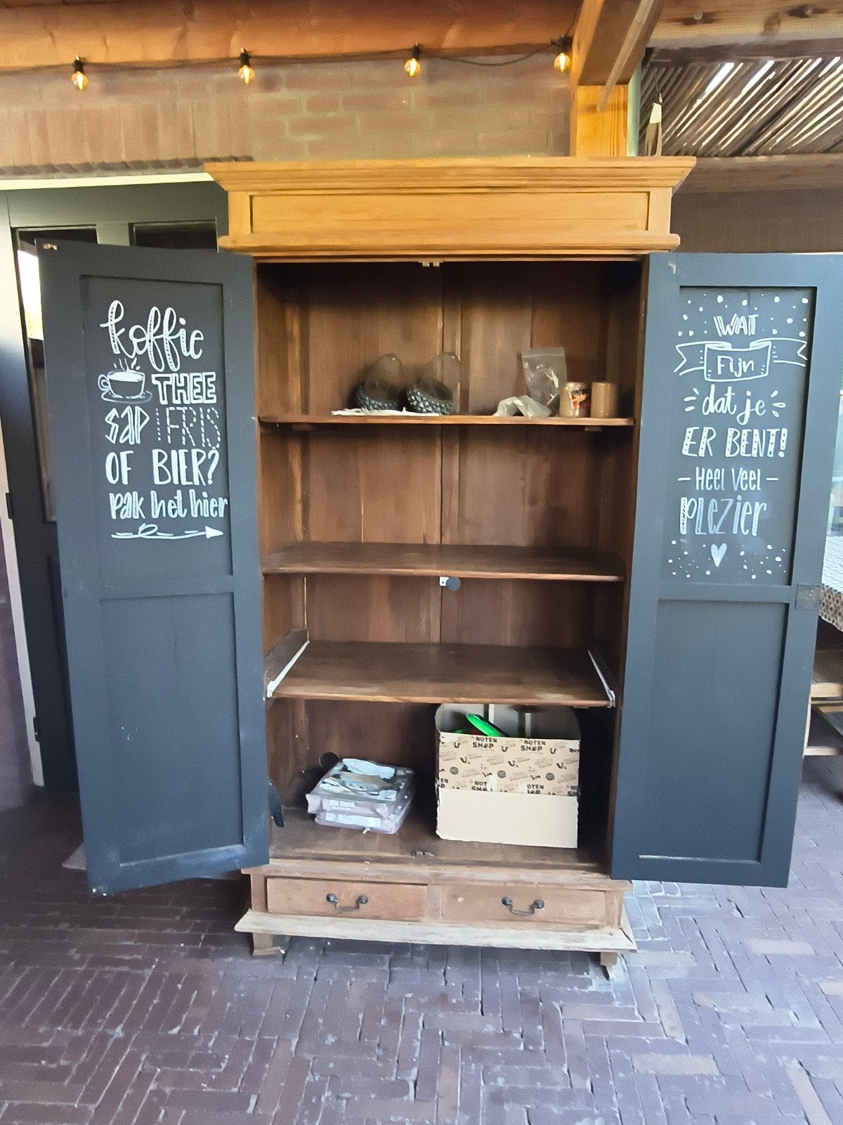 Tuinkast, buffetkast, teak kast, Ophalen