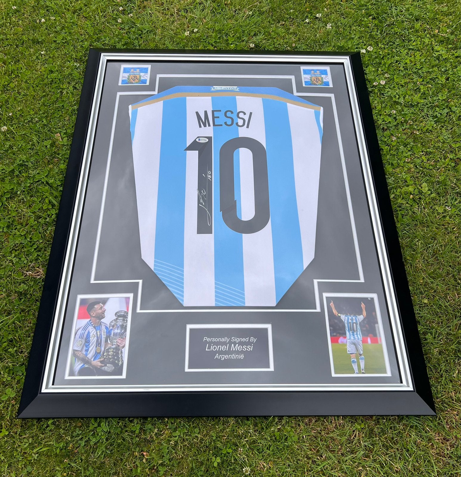 Lionel Messi gesigneerd WK voetbalshirt Argentinië met COA, Verzamelen, Sportartikelen en Voetbal, Ophalen, Nieuw, Buitenlandse clubs