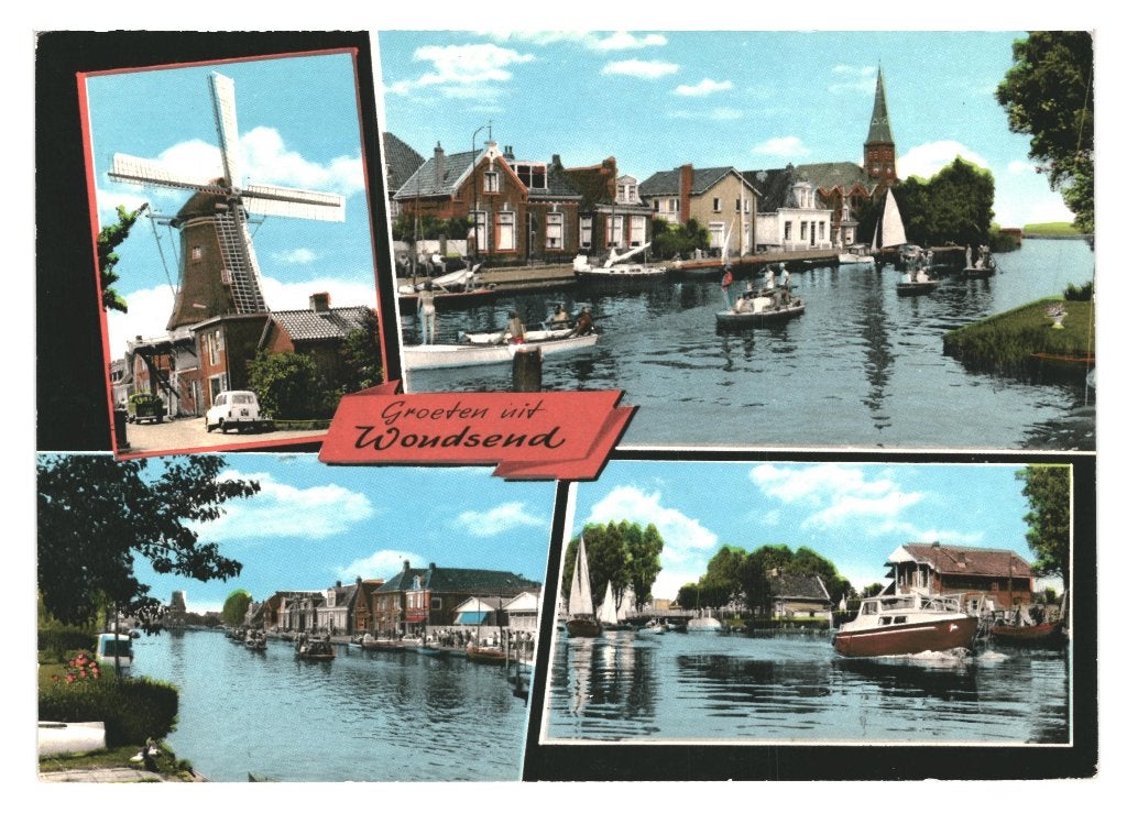 42056 Woudsend 1970 Friesland gelopen mooie zegel Bevrijding