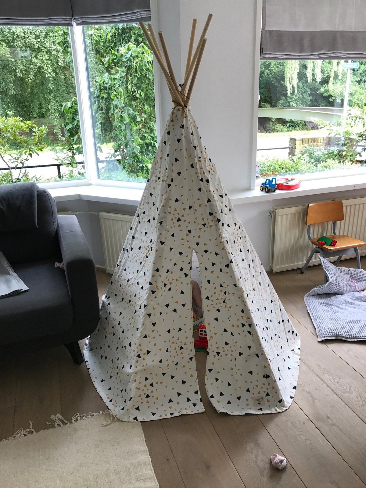 Tipi speeltent Nobodinoz, Ophalen, Gebruikt, Hout