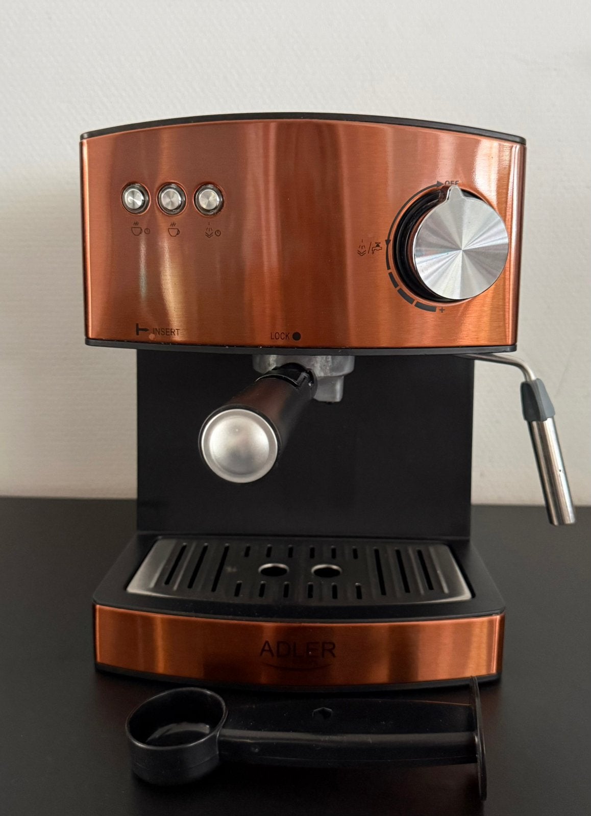 Adler AD 4404CR combi koffiemachine / pistonmachine, Ophalen, Gebruikt, Gemalen koffie, Combi