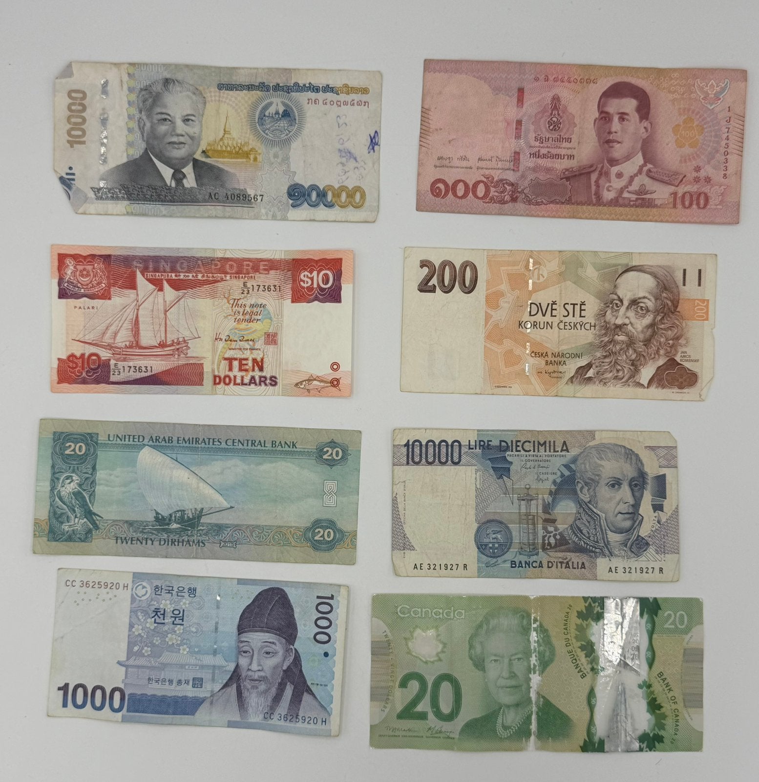 Oude Bankbiljetten - verschillende landen, Postzegels en Munten, Munten en Bankbiljetten | Verzamelingen, Ophalen of Verzenden