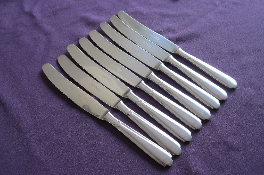 8 dinermes kartel snijvlak 23,5cm Gero Zilmeta 573 stropdas., Gero, Los bestek, Ophalen of Verzenden, Zo goed als nieuw