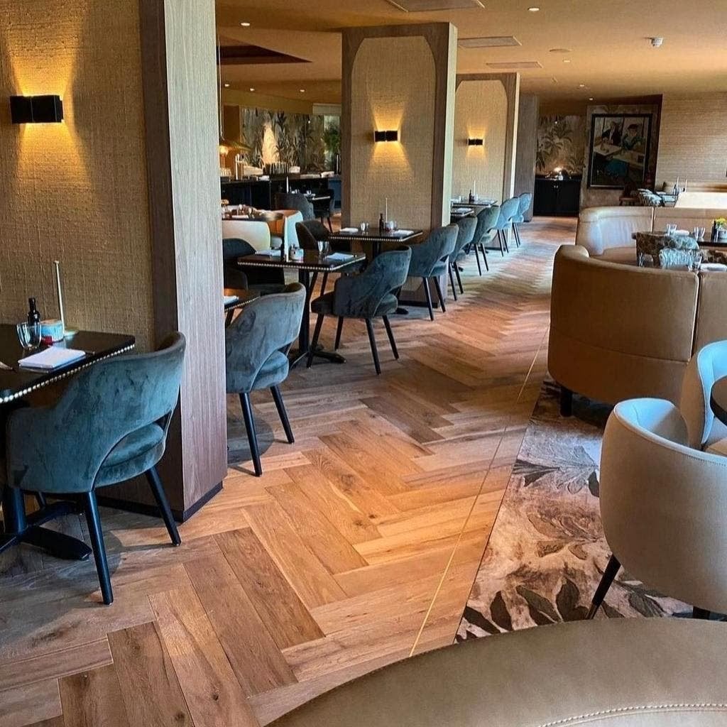 EIKEN VISGRAAT VLOEREN VISGRAATPARKET VLOER PARKET, Ophalen of Verzenden, Nieuw, 75 m² of meer, Parket