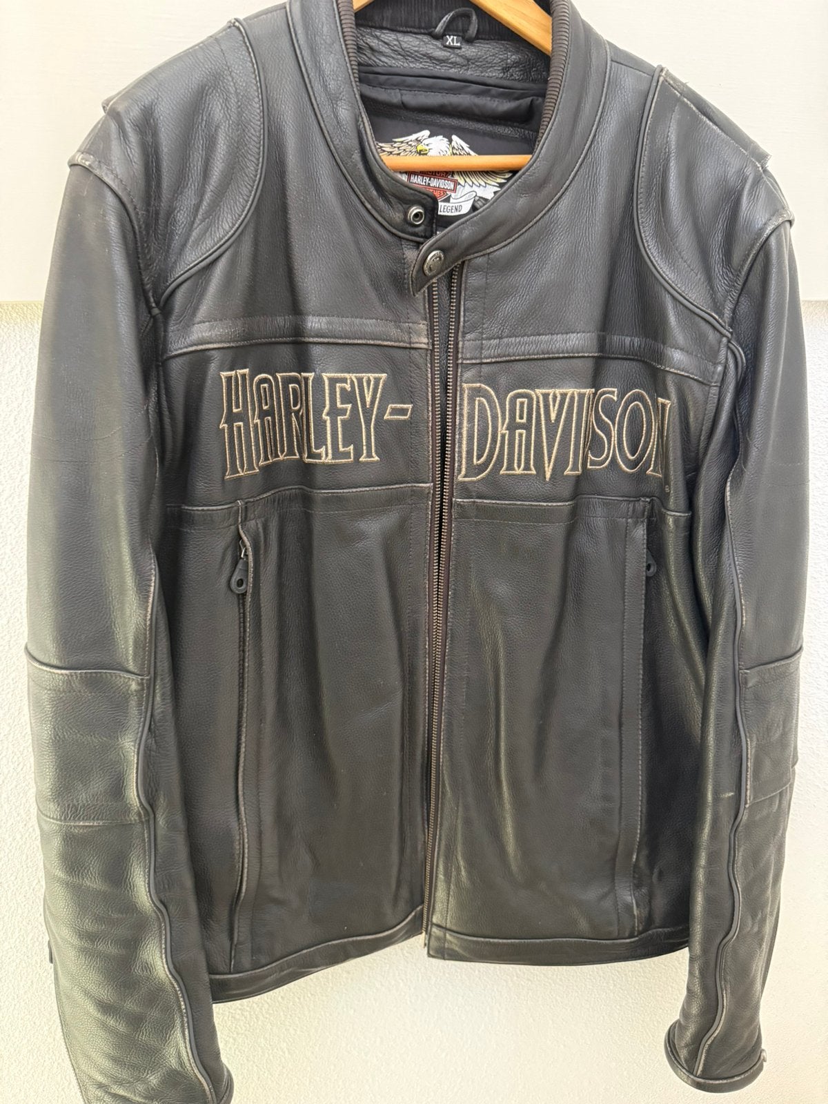 Lederen Harley Davidson Motorjas, Ophalen of Verzenden, Tweedehands, Heren, Jas | leer