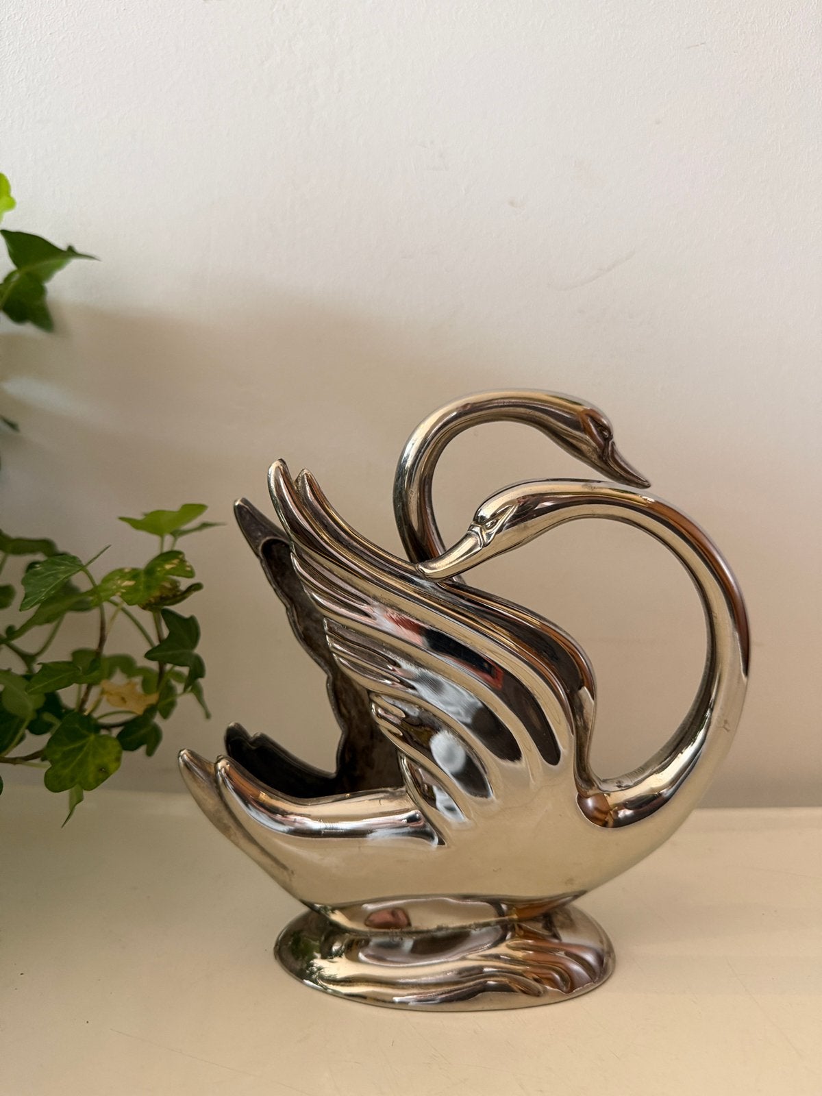 Art Nouveau servethouder van twee zwanen, Ophalen of Verzenden