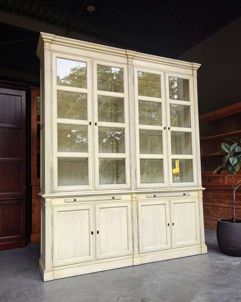 Hoge klassieke vitrinekast | Servieskast demontabel #5592, Gebruikt, -, 200 cm of meer, -