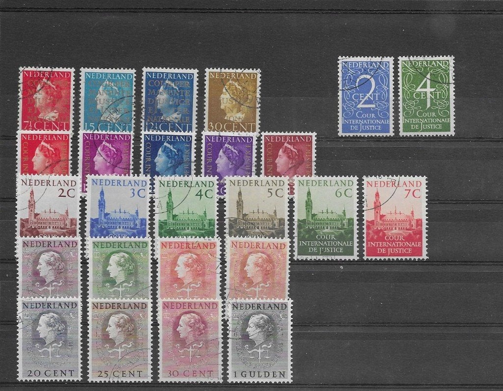 Nederland 1940-51, NVPH D16 t/m D40, Gestempeld., Postzegels en Munten, Ophalen of Verzenden, Na 1940, Gestempeld