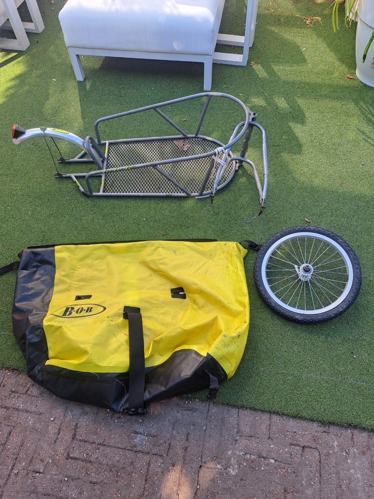 BOB Fietsaanhanger fietskar met waterdichte tas, Ophalen, Gebruikt, 80 kg of meer