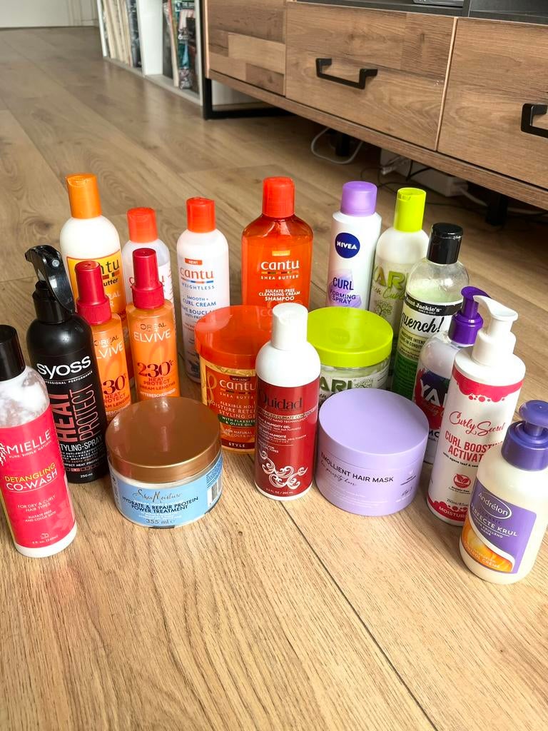 Verschillende Aangebroken Haarproducten krullen, Ophalen of Verzenden, Gebruikt, Gel, Wax, Haarlak of Mousse