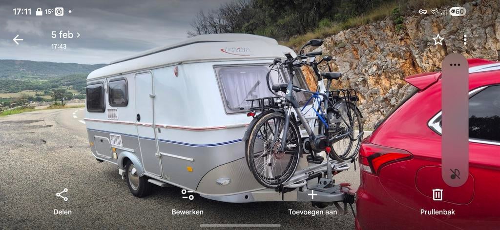 Eriba Touring Troll 550 GT - Compacte en complete caravan, Caravans en Kamperen, Caravans, Dwarsbed, Particulier, 5 tot 6 meter