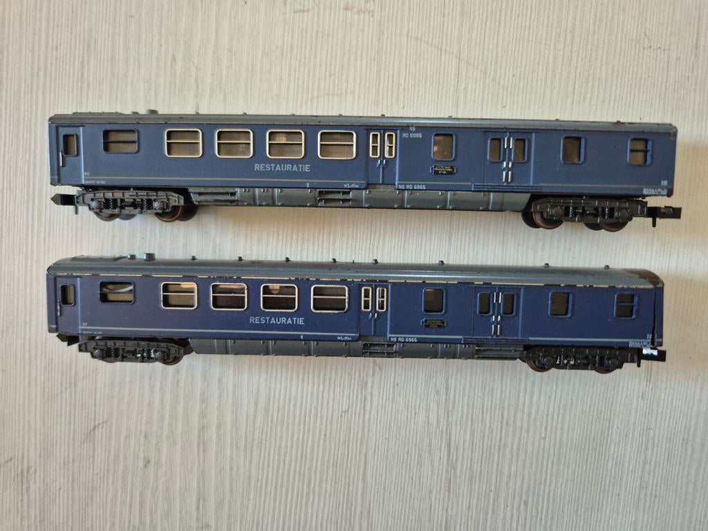 5 Minitrix NS rijtuigen, Gebruikt, Gelijkstroom, Trix, Wagon