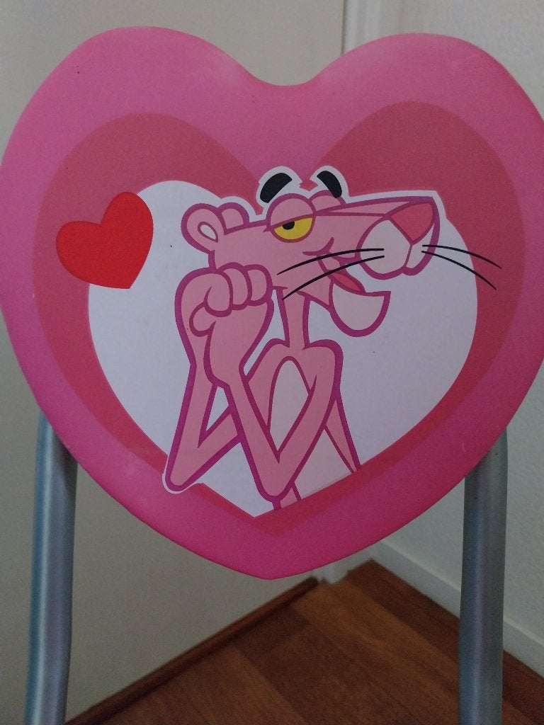 Prachtig PINK PANTHER stoeltje / krukje, Ophalen, Zo goed als nieuw, Overige materialen