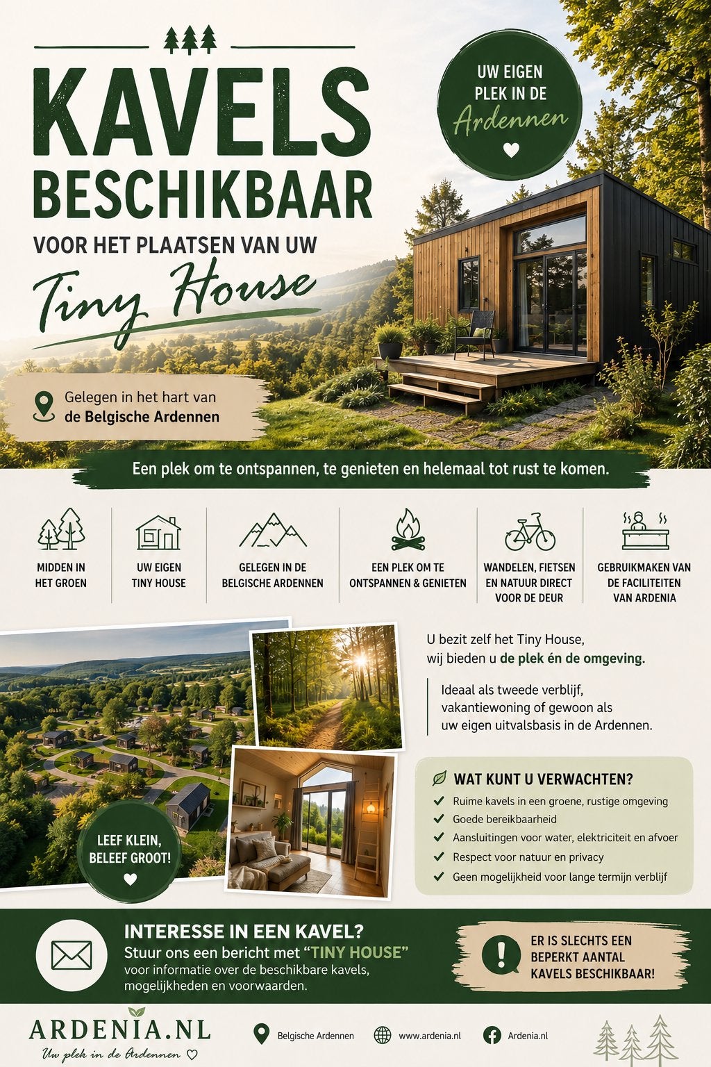 Kavel voor Tiny House in de Ardennen, Ardennen of Luxemburg