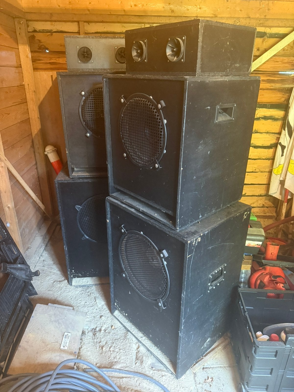Zelfbouw speakers x6, Gebruikt, Overige typen, Minder dan 60 watt, Ophalen