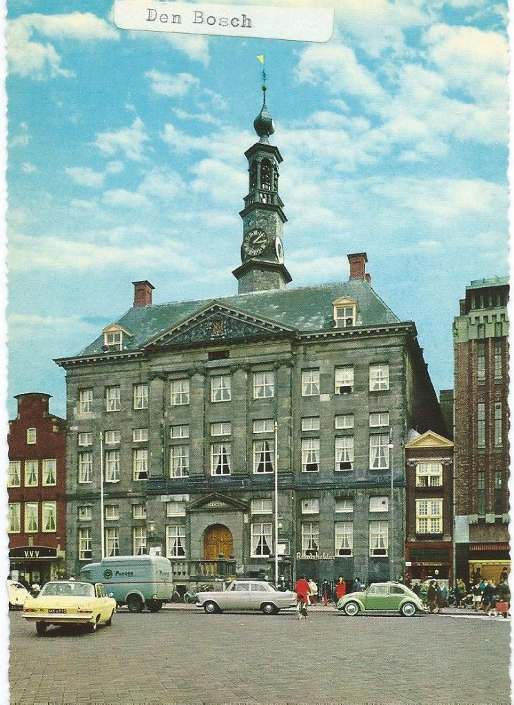 Oude ansichtkaart Stadhuis Den Bosch, Verzenden, 1960 tot 1980, Ongelopen, Noord-Brabant