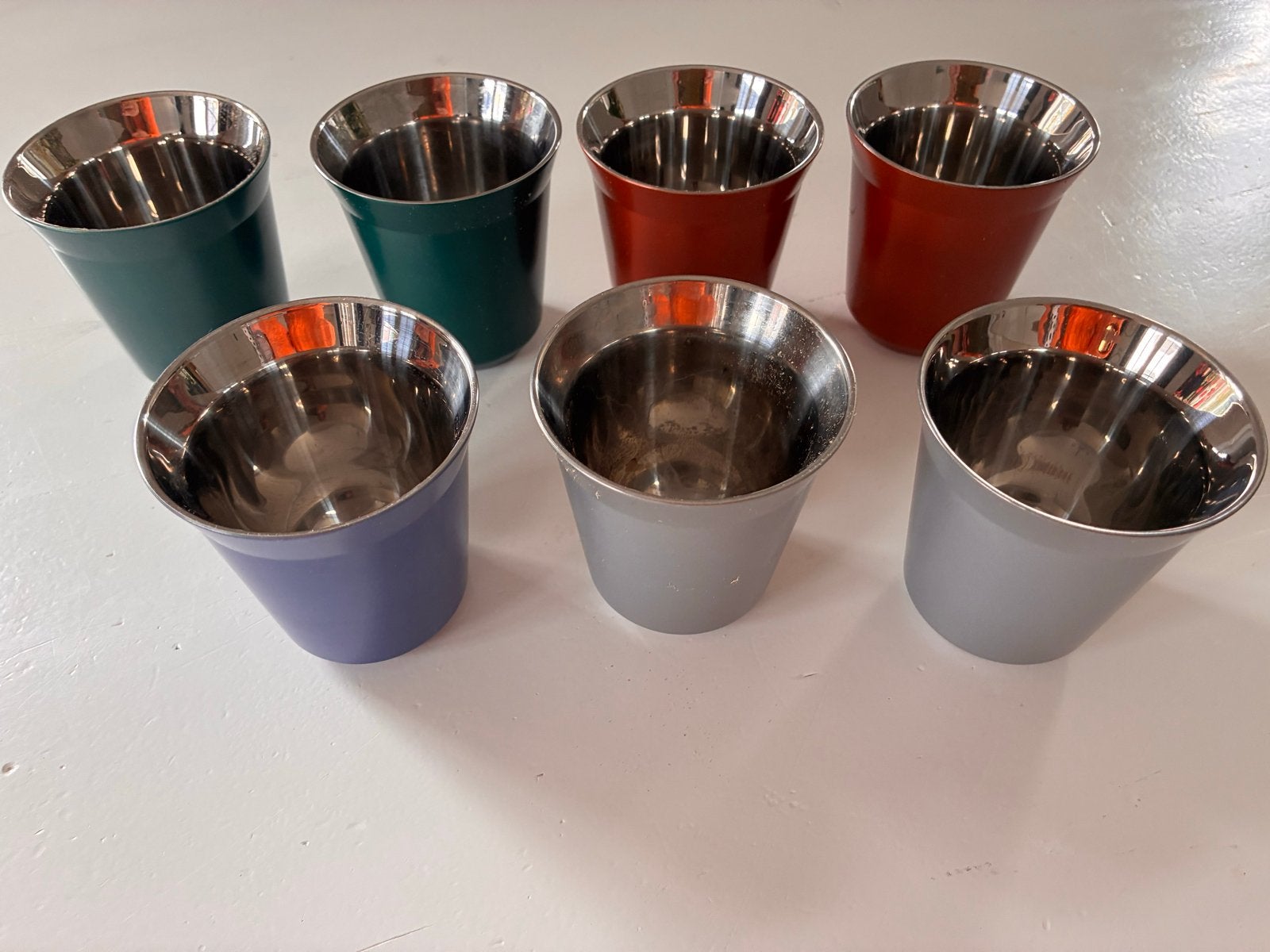 7 Nespresso 5.5 Designers Collectie Kopjes - Set van 7, Overige merken, Nieuw, Ophalen of Verzenden, Metaal