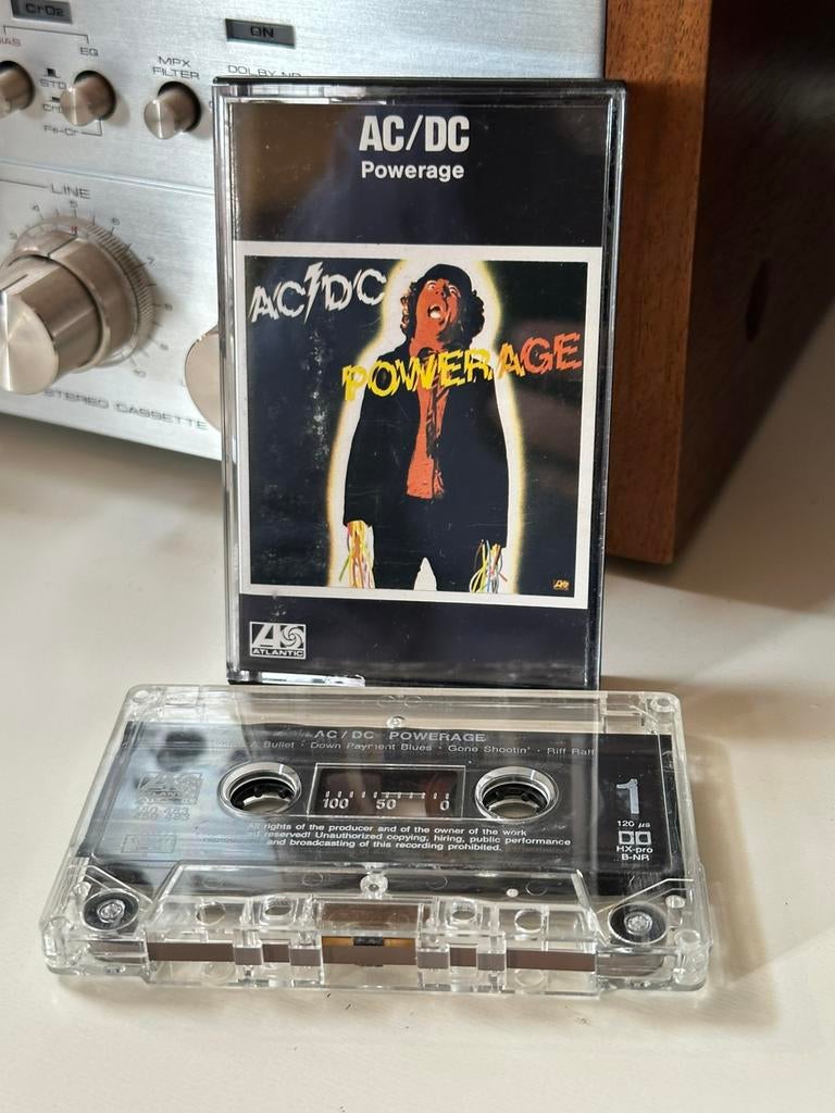 AC/DC - Powerage, Cd's en Dvd's, Cassettebandjes, Ophalen of Verzenden, Zo goed als nieuw, 1 bandje