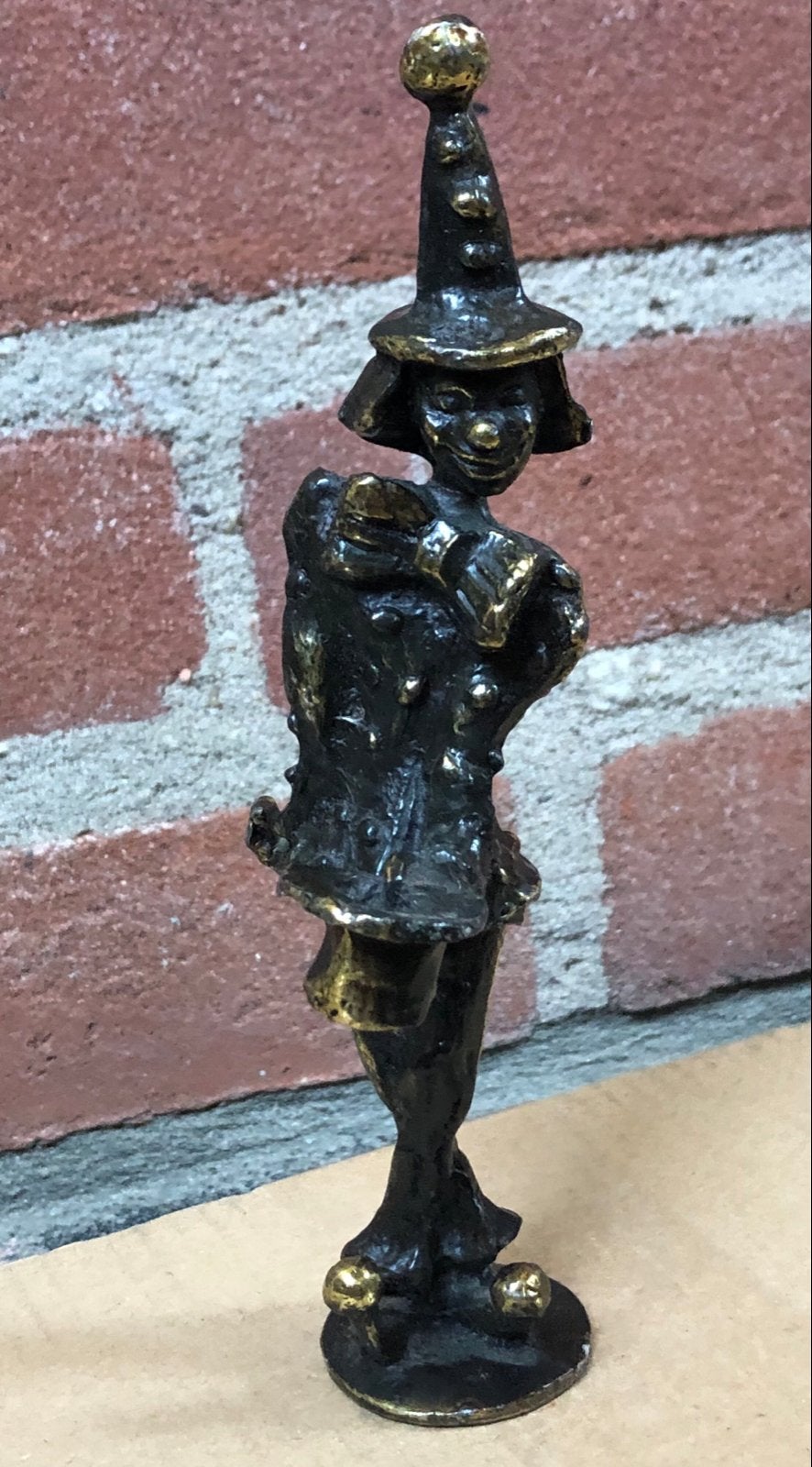 Corry Ammerlaan - Bronzen beeldje Clown, Antiek en Kunst, Kunst | Beelden en Houtsnijwerken, Beeld, Brons, Overige onderwerpen