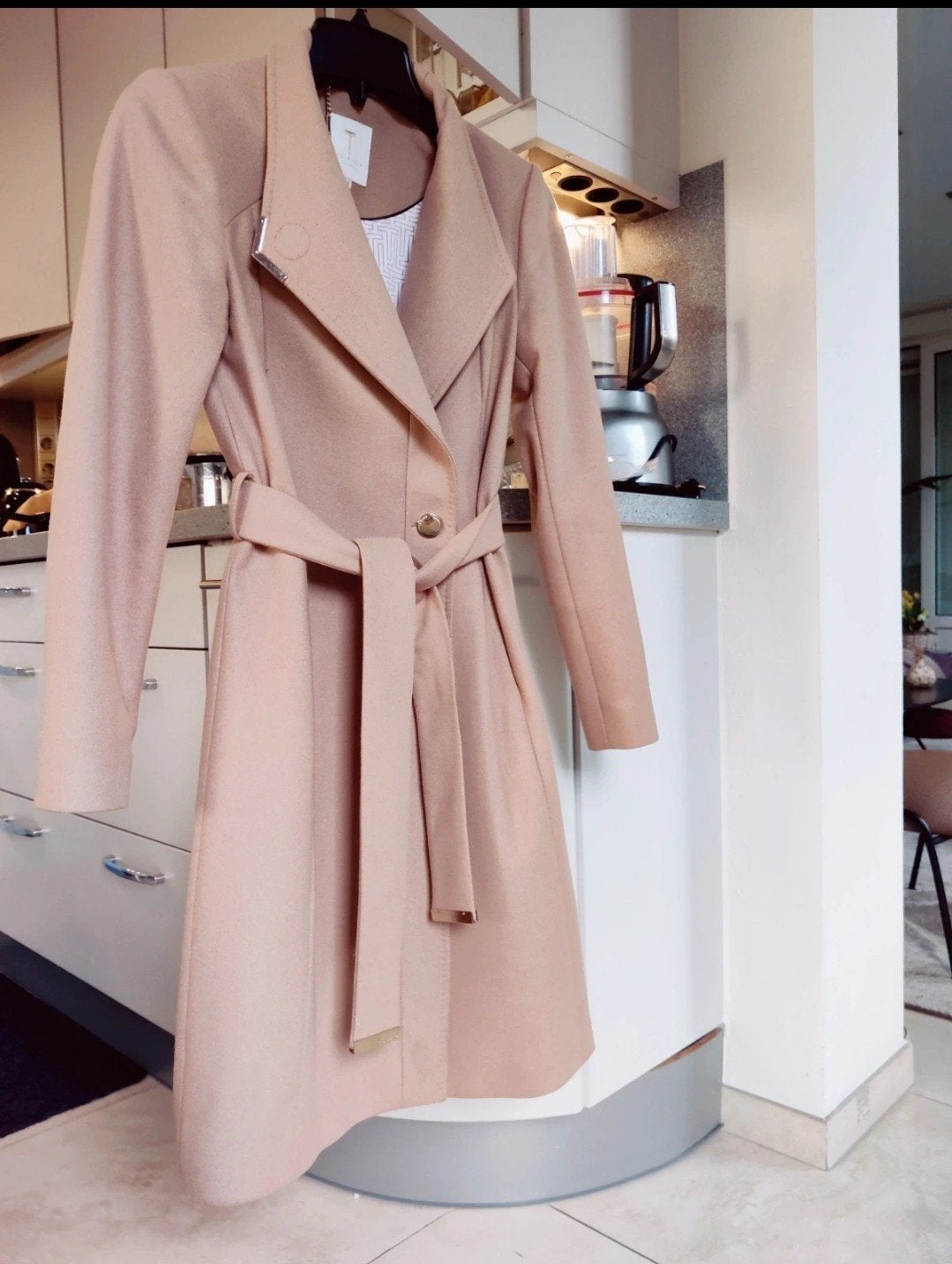 Ted Baker jas maat 34 als nieuw €439, Ophalen of Verzenden, Zo goed als nieuw, Maat 34 (XS) of kleiner, Beige