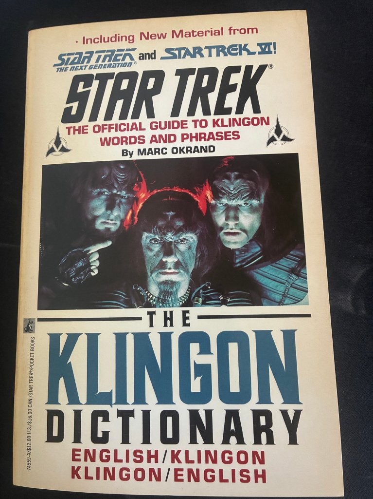 Star Trek -  The Klingon Dictionary, Ophalen of Verzenden, Gelezen, Marc Okrand