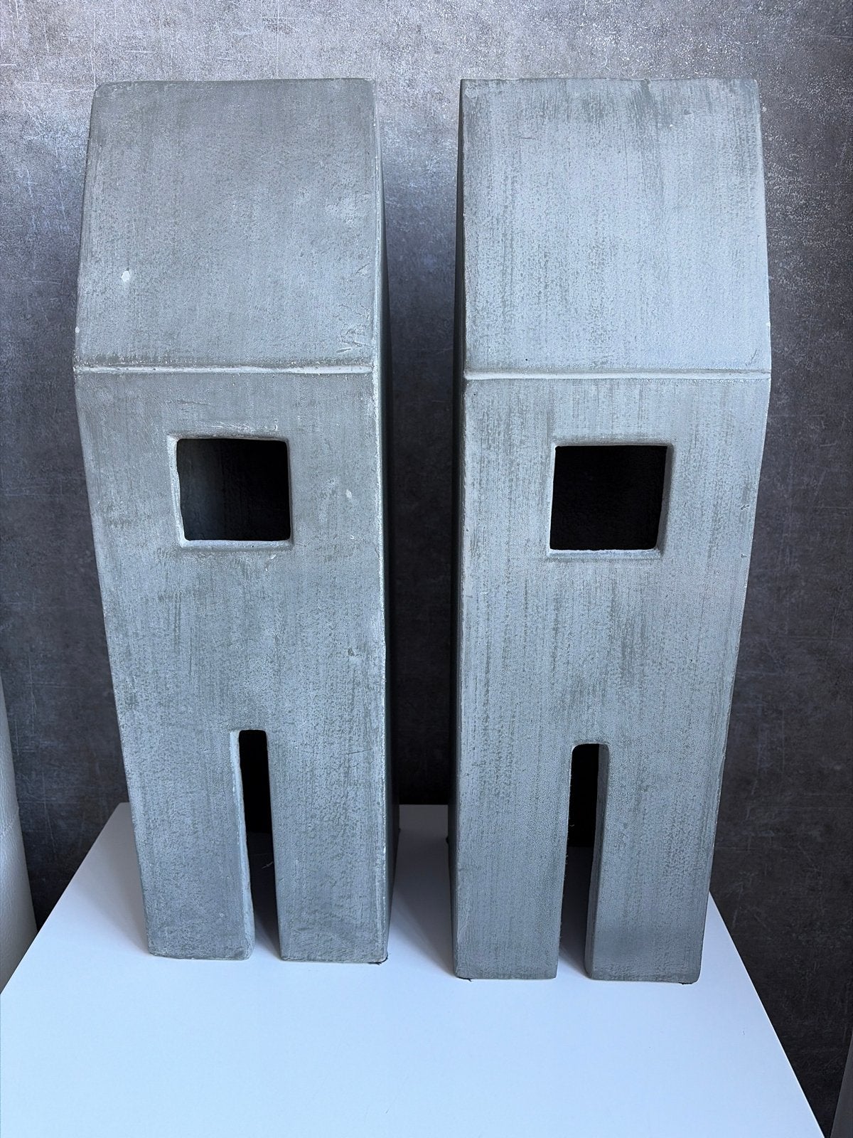 Decoratie vensterbank ornamenten / Huisjes- Grijs, modern, Huis en Inrichting, Ophalen, Zo goed als nieuw, Modern, Grijs